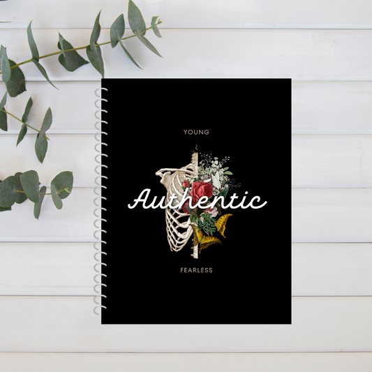 Young, Authentic, Fearless Spiral Notebook