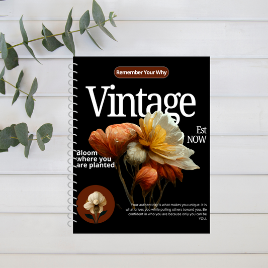 Vintage Floral Fall Spiral Notebook