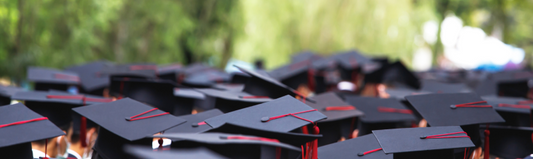 Student graduates' cap and tassels