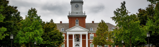 Front view of a university