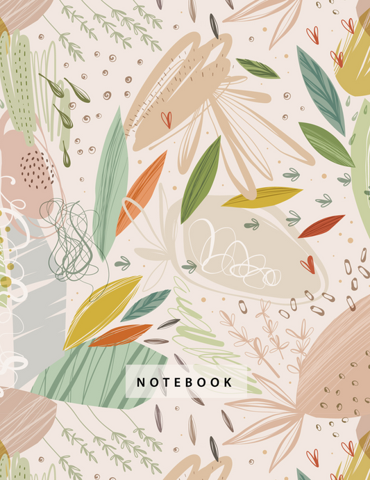 Abstract Flower Digital Notebook