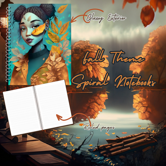 Fall Blues Spiral Notebook